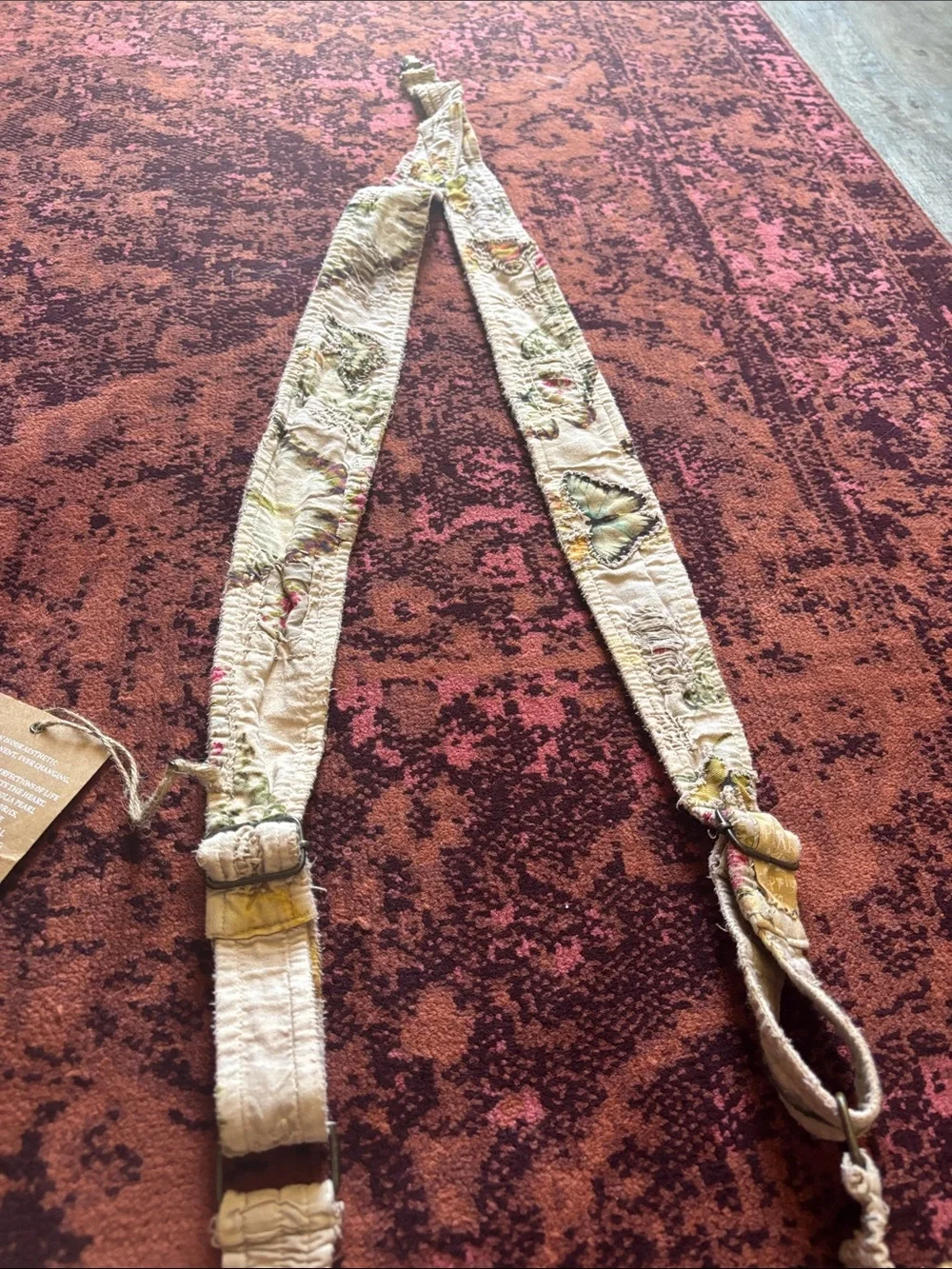 Magnolia Pearl Cream Embroidered Suspender Straps